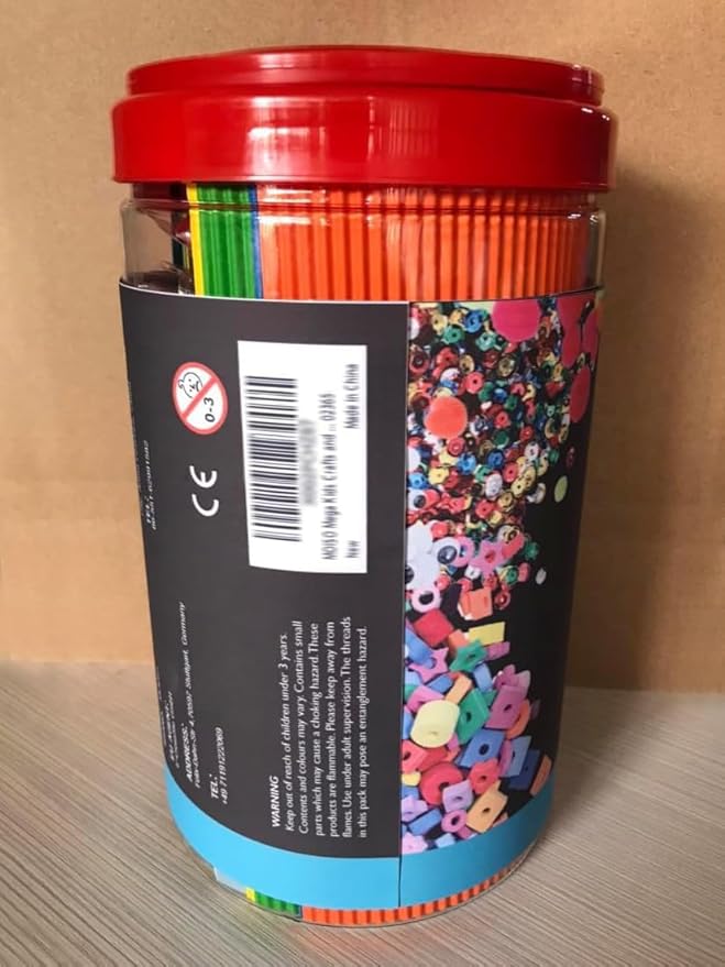 MOISO Kids Crafts and Art Supplies Jar Kit - 560+ Piece Set - Make Bracelets and Necklaces - Plus Glitter Glue, Construction Paper, Colored Popsicle Sticks, Eyes, Pipe Cleaners…
