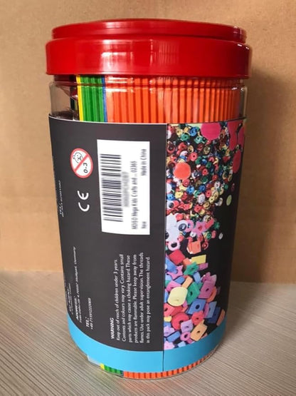 MOISO Kids Crafts and Art Supplies Jar Kit - 560+ Piece Set - Make Bracelets and Necklaces - Plus Glitter Glue, Construction Paper, Colored Popsicle Sticks, Eyes, Pipe Cleaners…