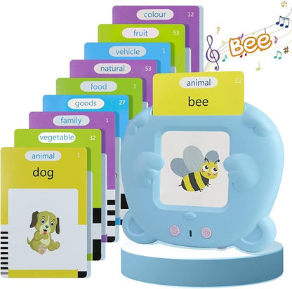 RT&BS Talking Flash Cards for Toddlers, Montessori Toys Flash Cards, Speech Therapy Toys, Gift for Kids Children, 510 Sight Words Blue