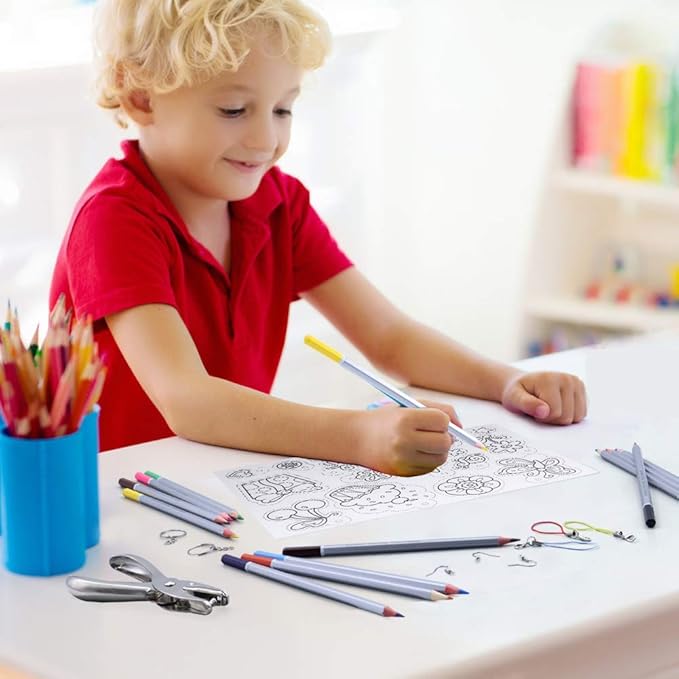 POPMISOLER 183 Pieces Shrink Plastic Kit DIY Ornaments or Creative Craft DIY Accessories Kit for All Ages Great Gift