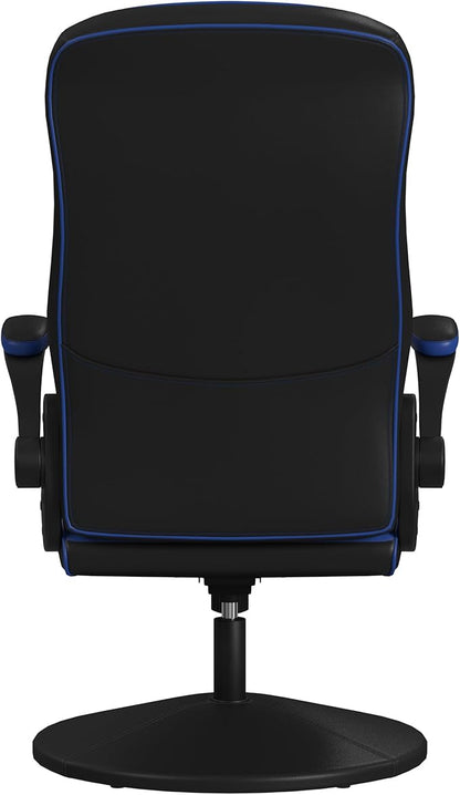 RESPAWN 800 Gaming Chair Floor, Swivel Rocker Gaming Chair, High Back Ergonomic Floor Gaming Chair for Kids and Adults, Gaming Recliner, Floor Rocker Chair with Armrests - Blue