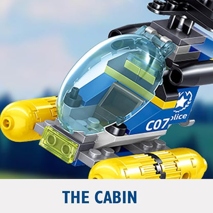 Police Station Building Blocks Set, 800pcs Building Toy with Ship,Boat & Helicopter for Boys 6+,Compatible with Lego