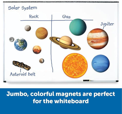 Learning Resources Giant Magnetic Solar System, Whiteboard Display, 13 Piece Set