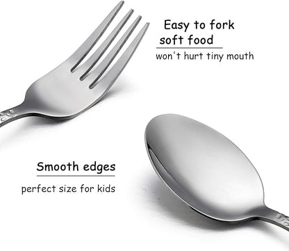 HaWare 9-Piece Toddler Kids Silverware Flatware Set, Stainless Steel Hammered(Adult Look) Preschooler Eating Utensils, Adult Diet Tableware, Includes 3 Spoons 3 Forks 3 Butter Knives, Dishwasher Safe