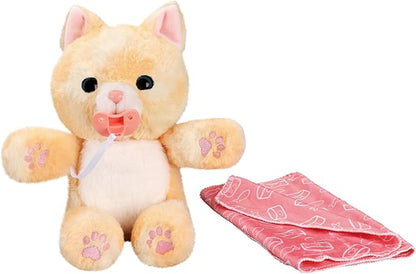 Little Live Pets - Cozy Dozys: Ginger The Kitty | Interactive Plush Toy Kitty. 25+ Sounds and Reactions. Magical Eye Movement. Blanket, Pacifier and Batteries Included. for Kids Ages 4+