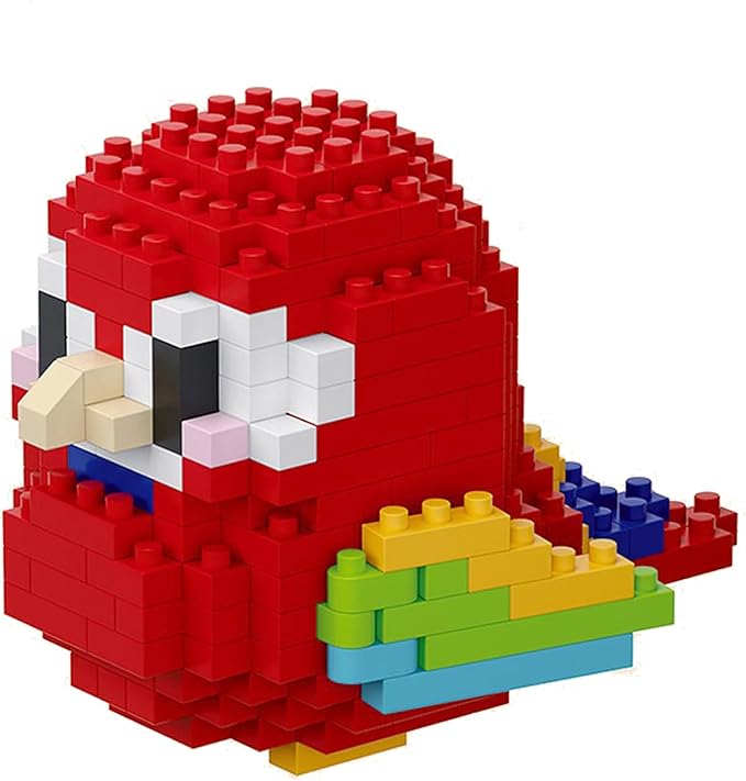 Birds Building Blocks for Adults Mini Building Blocks Birds Building Bricks Toy Micro Block Building Set Gift for Kids and Adults-253 PCS(Macaws)