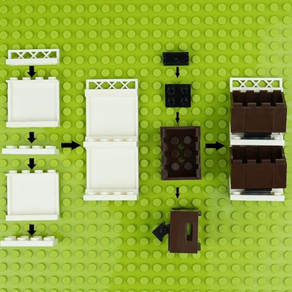 City Food Pieces Pack, Friends House Building Blocks Accessories, People Farm Kitchen Restaurant Comida Bricks Parts Sets, Pretend Play Food Toys for Kids Boys and Girls