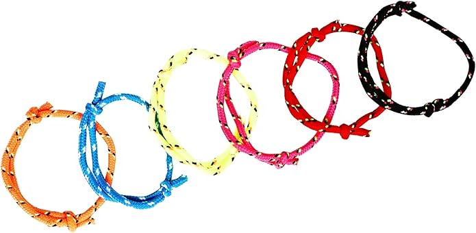 Funiverse Bulk 200 Pack Braided Friendship Bracelet 6 Color Assortment - Bright Neon Colors for Party Favor Treats, Carnivals and Fairs, and Treasure Chests