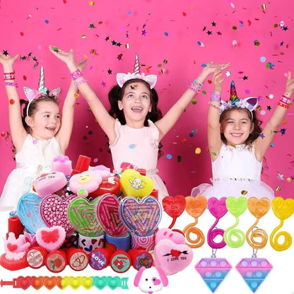 108 PCS Valentines Day Party Favors for Kids Boy Girl, Treasure Box Toys, Pinata Filler Goodie Bag Stuffers, School Classroom Rewards, Treasure Chest Prizes, Classroom Exchange Gifts Prizes