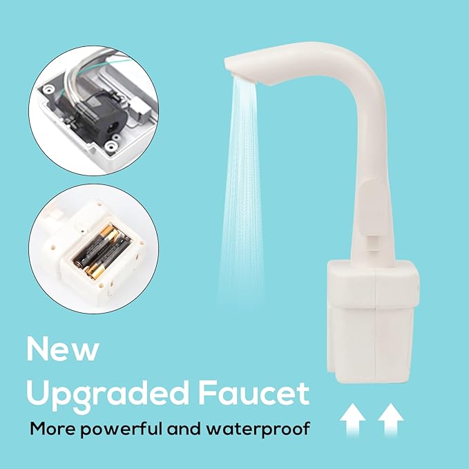 Ruibytree Play Kitchen Sink Toy, Water Toys for Kids with Electronic Dishwasher, Pretend Play Utensils Accessories and Play Cutting Food for Boys and Girls (Cute Duck)