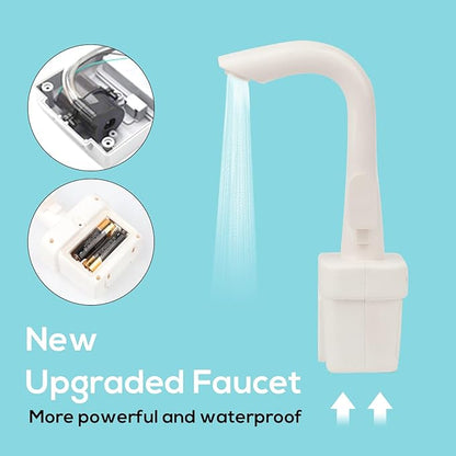 Ruibytree Play Kitchen Sink Toy, Water Toys for Kids with Electronic Dishwasher, Pretend Play Utensils Accessories and Play Cutting Food for Boys and Girls (Cute Duck)