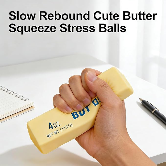 Slow Rebound Cute Butter Squeeze Stress Balls，Slow Rising Squishy，Stress Balls，Upgrade Stress Relief Fidget Toys Wet Slow Rebound Stress Relief Toy（Trumpet，1PC）