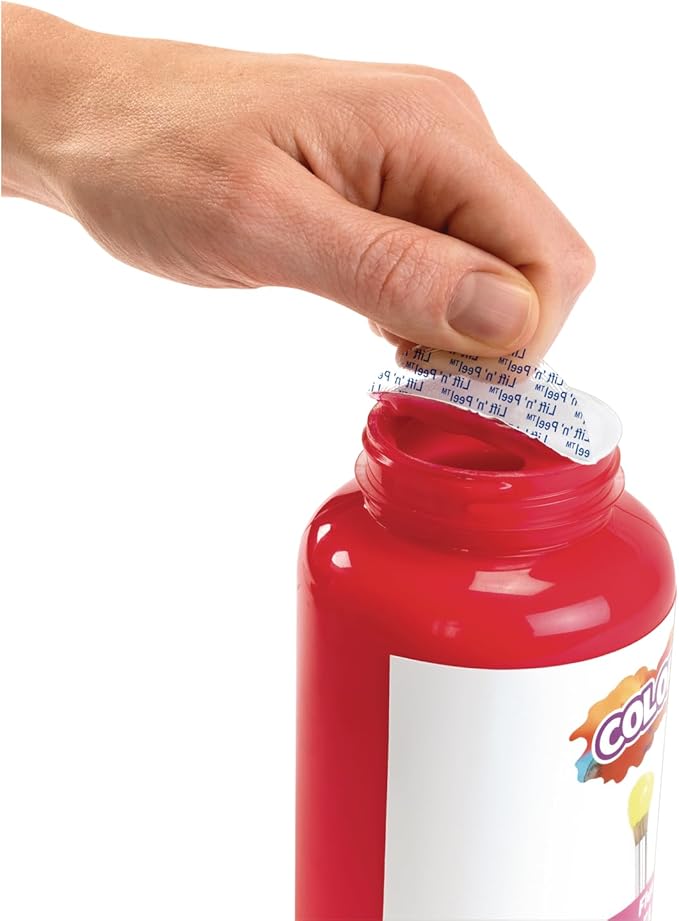 Colorations CWFRE Washable Finger Paints, Red, Non-Toxic, Creamy, Vibrant, Kids Paint, Craft, Hobby, Fun, Art Supplies, Young Kids, Finger Painting, Hand Painting, 16 oz.