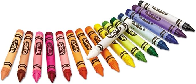 Binney & Smith Crayola(R) Large Crayon Set, Lift-Lid Box, Assorted Colors, Box Of 16
