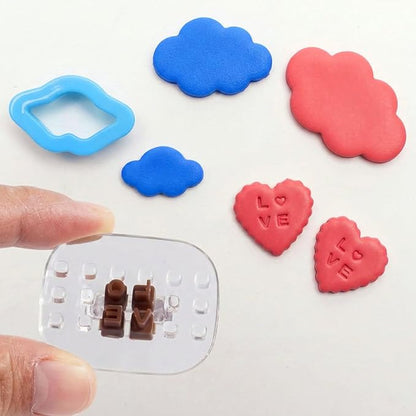 Letter Stamps for Clay, Alphabet Number Pottery Stamp Set Ceramic Polymer Clay Tools Small Press Fondant Embosser Letter Stamps DIY Cookie Cutters
