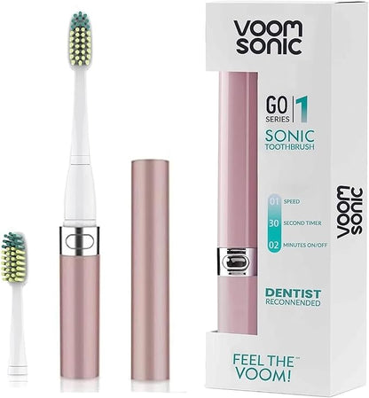 Voom Sonic Go 1 Series Travel Electric Toothbrush, Travel Toothbrush (Dentist Recommended) - Battery Operated Toothbrush for Adults & Kids, Sonic Toothbrush, Portable w/ 2 Minute Timer