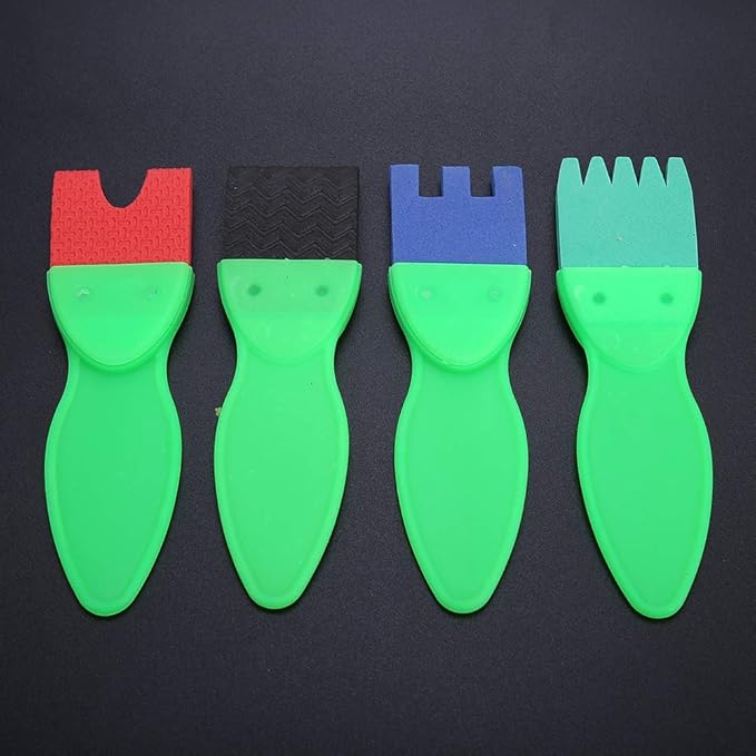 12pcs Kids Painting Brushes, Sponge Paint Roller Brush Portable Toy Drawing Set Painting Tools for Child Play