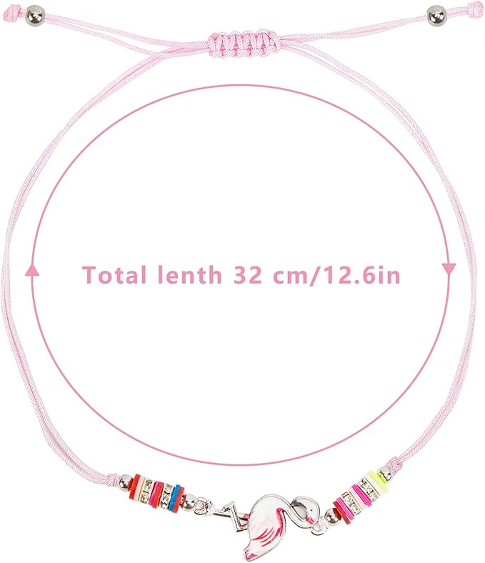 LovesTown 14 PCS Kids Bracelets for kids, Charm Bracelet Friendship Braided with Animal Woven, Birthday Holiday Gifts for Little Girls Dress Up Toddler Play Jewelry, Easter Basket Stuffers Eggs Toys