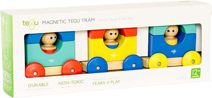 12 Piece Tegu Magnetic Tram Building Block Set, Big Top