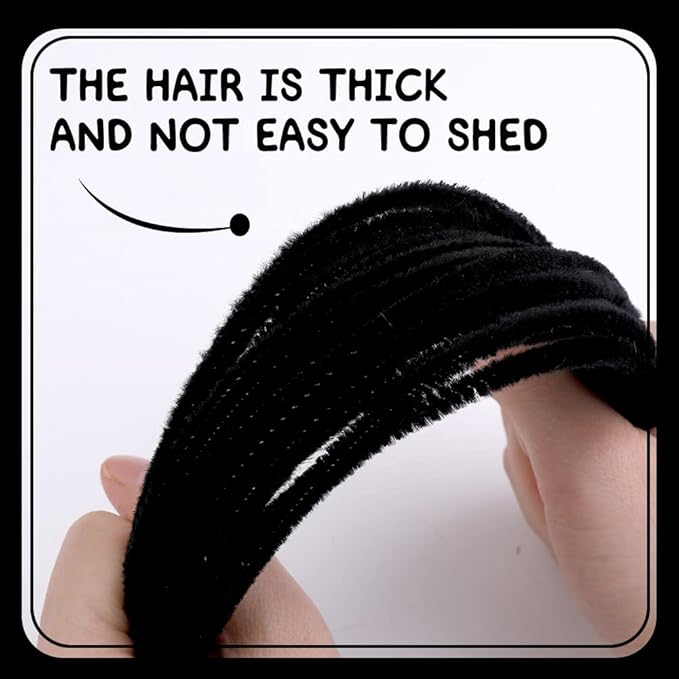180 Pcs Pipe Cleaners Chenille Stem, Black Pipe Cleaners, 11.8inch Pipe Cleaner for Hair Locs, Long Craft Pipe Cleaner Chenille Stems for DIY Art Crafts Decorations Supplies