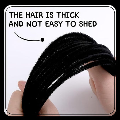 180 Pcs Pipe Cleaners Chenille Stem, Black Pipe Cleaners, 11.8inch Pipe Cleaner for Hair Locs, Long Craft Pipe Cleaner Chenille Stems for DIY Art Crafts Decorations Supplies