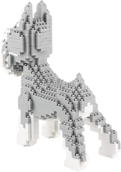 Larcele Dog Micro Building Blocks Pet Mini Building Toy Bricks,880 Pieces KLJM-02 (Schnauzer)