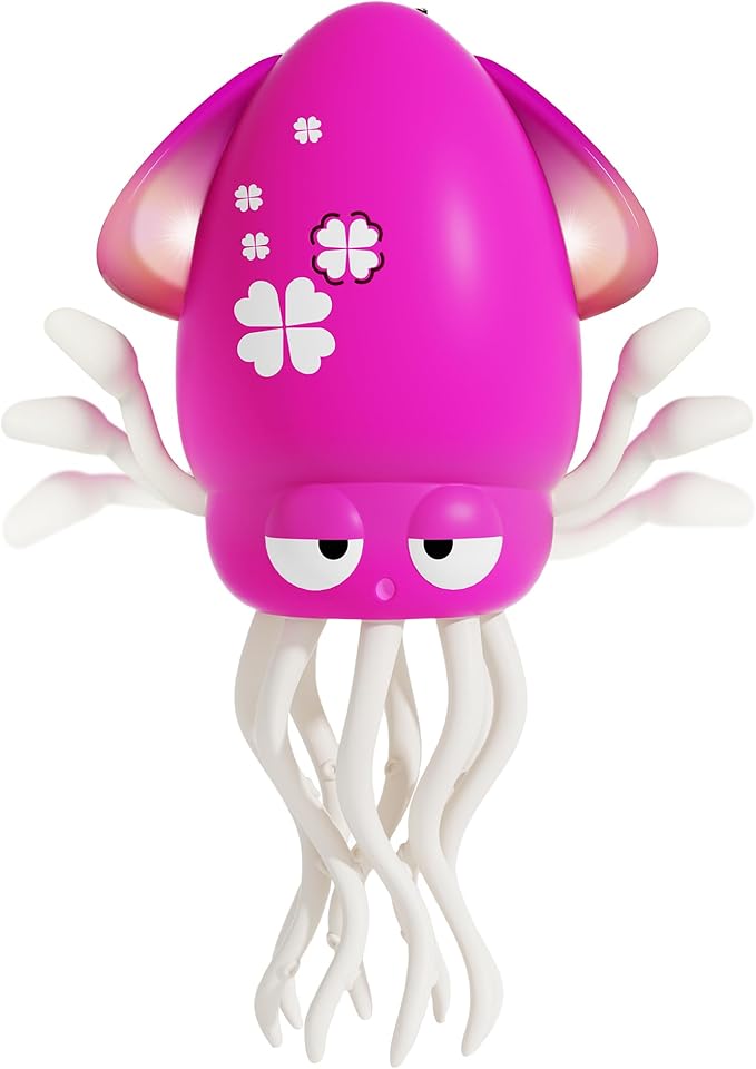 LZZAPJ Electric Dancing Octopus Light Music Suitable for 12-18 Months Old Baby Toys, Kid Crawling Squid Toys Suitable for Toddler Tummy time, Christmas for 1 2 3 4 5 6 Year Old Girl (Purple)