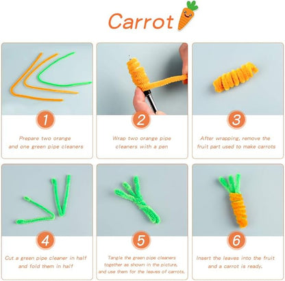 100 Pieces Pipe Cleaners Chenille Stem, Orange Pipe Cleaners Set for DIY Arts Crafts Decorations, Chenille Stems (Orange)