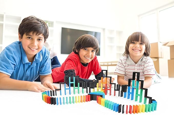 Bulk Dominoes Pro-Domino Kit | Dominoes Set, STEM STEAM Small Toys, Family Games for Kids, Toys, Building, Toppling, Chain Reaction Sets (Starter)