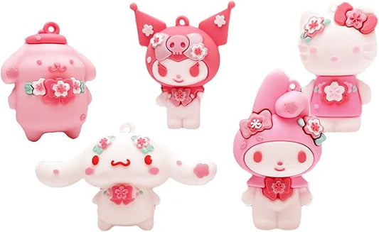 5Pcs Cute Anime Figurines, Kawaii Anime Cake Topper Set,Birthday Party Decoration Supplies,Gift for Anime Fans or Friends (S-5pcs)