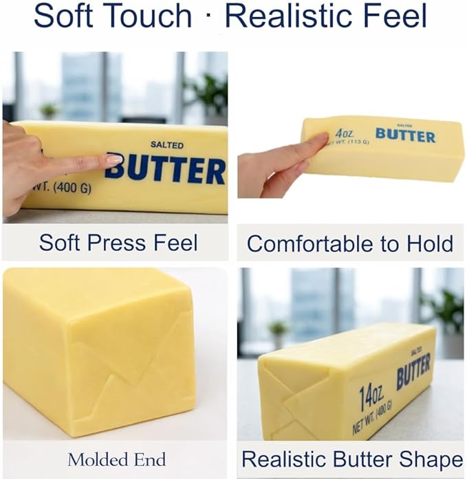 Butter Squishy Stick, Slow Rising Squeeze Stress Relief Squishy for Office & Desk Use (Standard)