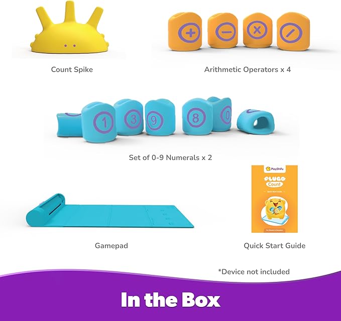 PlayShifu STEM Toy Math Game - Plugo Count (Kit + App with 5 Interactive Math Games) Educational Toy for 4 5 6 7 8 Year Old Birthday Gifts | Story-Based Learning for Kids (Works with tabs/mobiles)