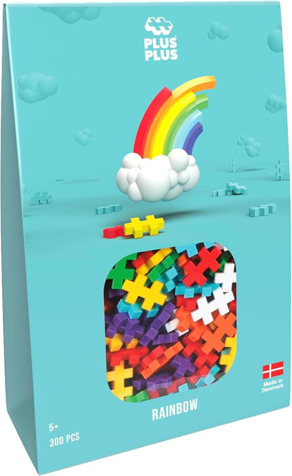 Plus-Plus 3977 Ingenious Construction Toy, Rainbow, Creative Building Blocks, Building Blocks Set for Children, 300 Pieces