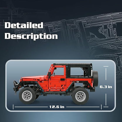 RiceBlock Off-Road Vehicle Model Building Setfor Adult Challenging, Car Building Toys Boys Aged 8 and Above, 1287 Pieces Compatible with Lego