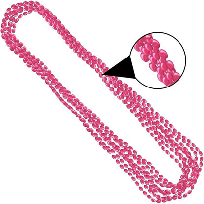 Silver Metallic Bead Necklaces, Party Accessory, 48 Ct.