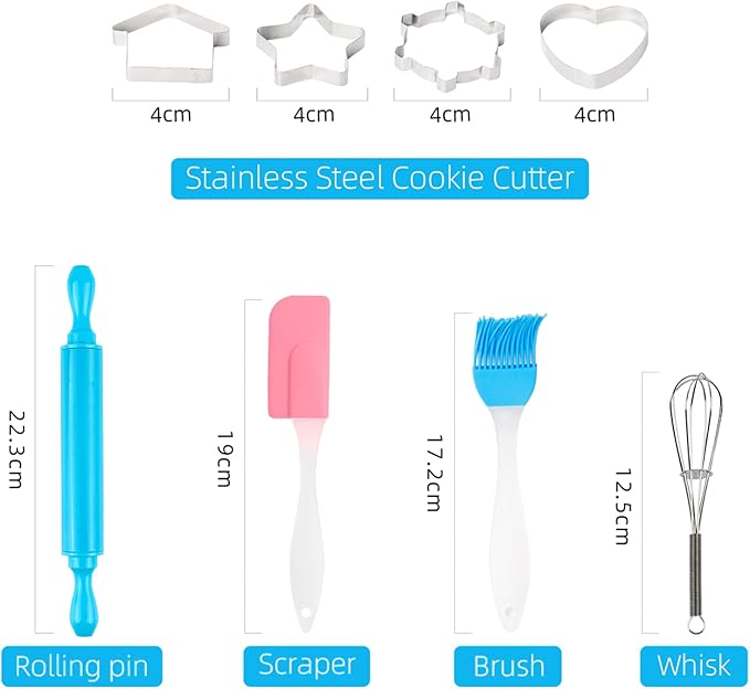 TOONRAIN Kids Cooking and Baking Set Chef Hat and Apron Dress Up Kitchen Costume Boys Girls Toys Birthday Christmas Gift