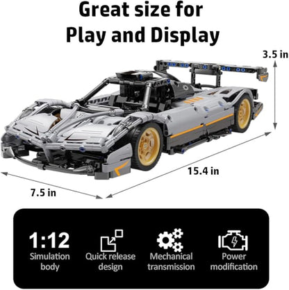 Collectible Model Car Kits for Adults to Build – Car Models Kits to build for Adults and Kids- Model Car Building Set 1:12 Scale with 959 Pieces - Great Birthday Gift for Adults, Teenagers and Kids