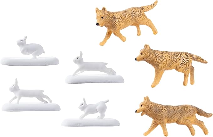 Lionel Warner Brothers The Polar Express Wolves & Rabbits Seven Piece Miniature Animal Pack Model Train Accessory (624252)
