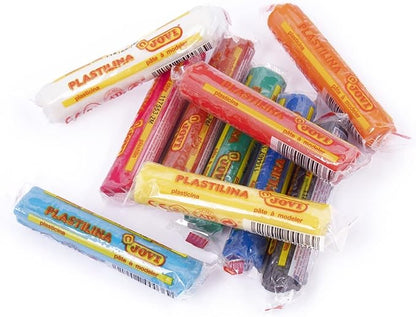 Jovi Plastilina Reusable and Non-Drying Modeling Clay; .5 oz. Rolls, Set of 10 Colors, Perfect for Arts and Crafts Projects