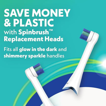 Spinbrush Kids Electric Toothbrush, Glow in The Dark, Battery-Powered