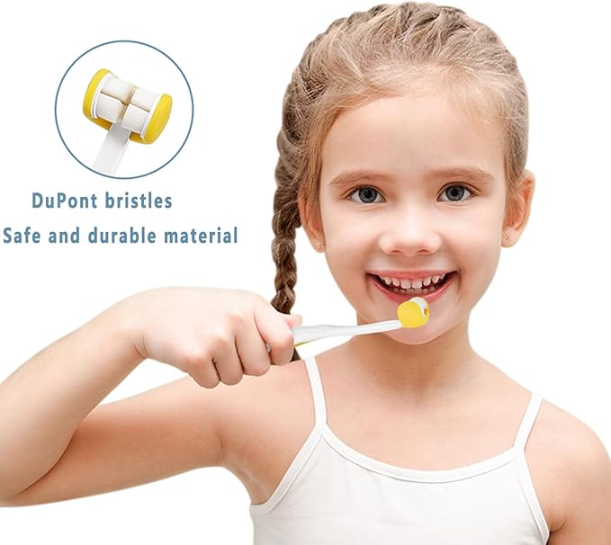 2 Pcs 3 Sides Toddler Toothbrush, Soft Bristle for Kids, Sensitive Gums Oral Care, 2 Years and Above