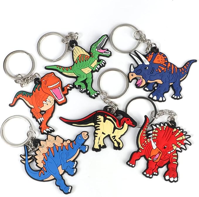 Golray 48Pcs Dinosaur Party Favors Dino Tote Non-woven Bags Dinosaur Keychain Slap Bracelets Glow In Dark Tattoos for Boy Kids Dinosaur Themed Birthday Party Supplies Treat Gift Goodie Bag Fillers