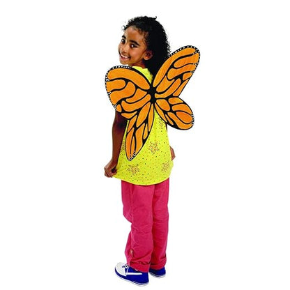 Colorations Decorate Your Own Wings Set of 12 for Kids Arts and Crafts Activity (FLYAWAY)