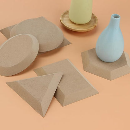 Ceramics Plate Forming Molds, Pottery Molds for Clay Pottery Handbuliding Plates, 6 Shapes Various Sizes Ceramics Pottery Tools and Supplies (6)