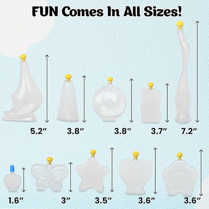 Kraftic Sand Art for Kids, Arts and Crafts Activity Kit -1 Pack of 10 DIY Sand Art Bottles, 13 Sand Craft Bags, Art Kit for Kids