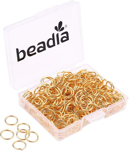 Open Jump Rings Gold 0.8x8mm 300pcs for DIY Jewelry Making Supplies