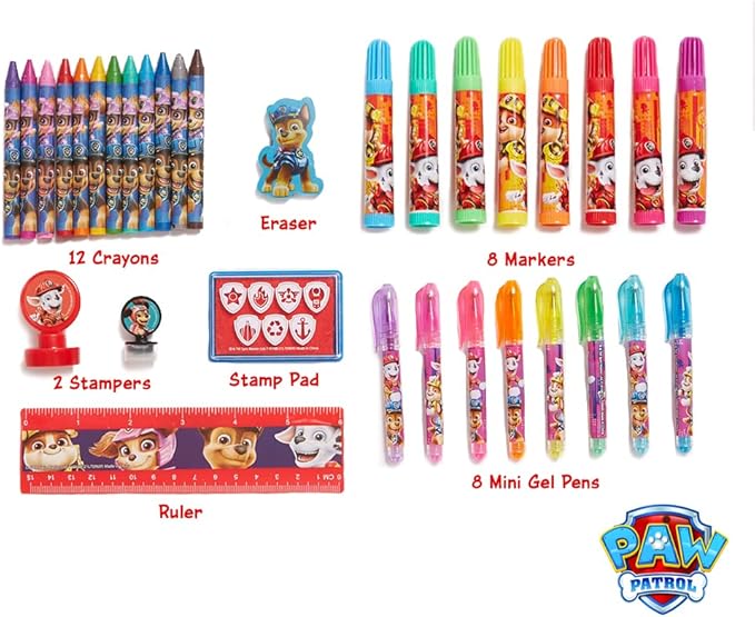 Innovative Designs Nickelodeon Paw Patrol The Movie Deluxe Activity Set with Carrying Tin, Coloring Sheets, Tattoos, Stickers, & Art Supplies