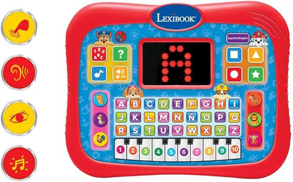 LEXiBOOK, Bilingual Talking Tablet Paw Patrol with Touch Keys, Red Blue, JCPAD007PAi2