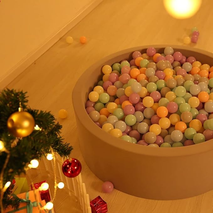 GOGOSO Ball Pit Balls 100pcs 2.15inch for Toddlers Baby - Muti-Color Plastic Balls for Ball Pit Play Tent Playhouse Pool Birthday Party Decoration
