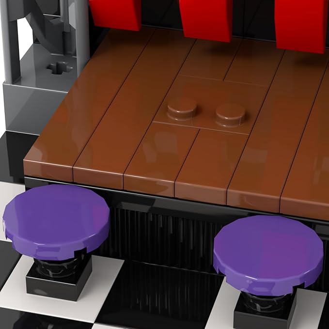 MOOXI-MOC FNAF Stage Building Set,Creative Cute Building Blocks Children Kits,Halloween Christmas for Kids(258pcs)